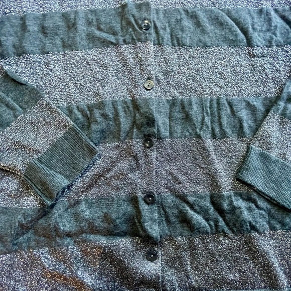 Ann Taylor Metallic Gray Cardigan - Picture 4 of 6